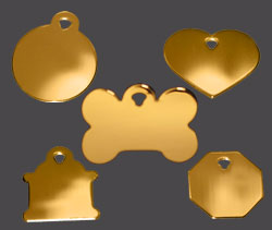 gold pet id tag