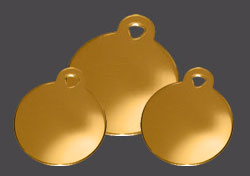 Gold Dog Tags- Round